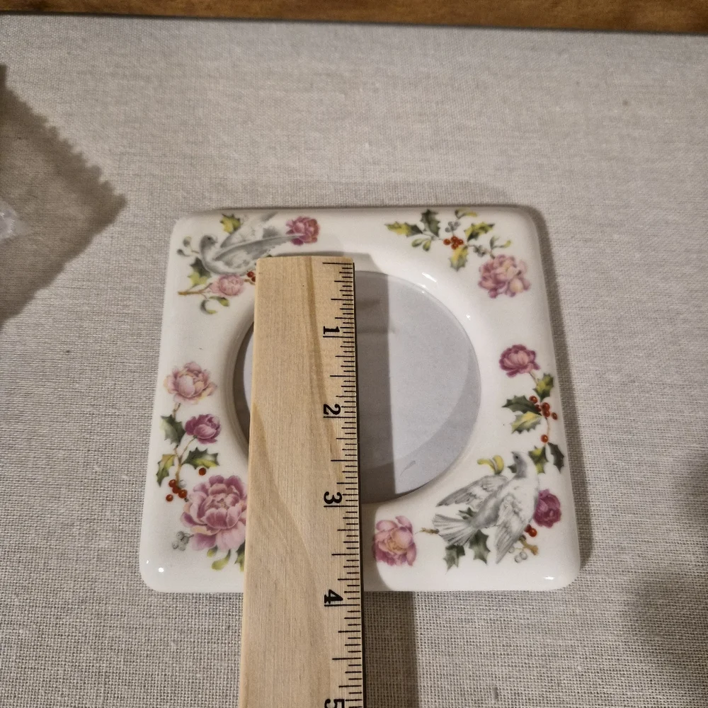 Avon Vtg Flower Photo Picture Frame Happy Holidays 1979